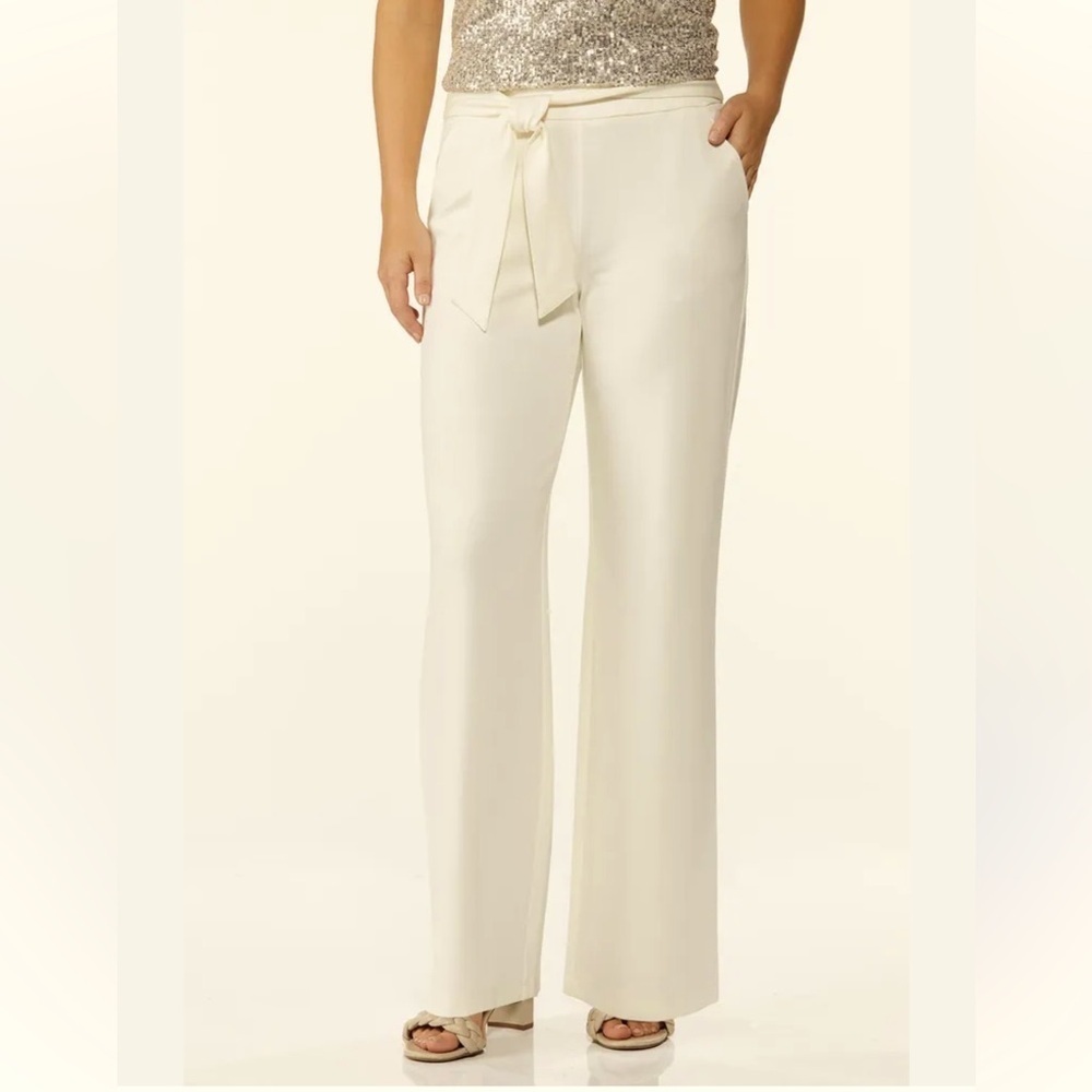 NWOT Cato wide leg Ponte pants rayon/nylon w/pockets